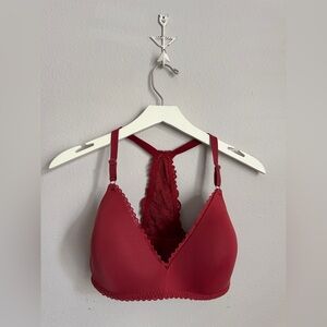 Aerie Everyday Wireless Lace Back Racerback Bra 36D